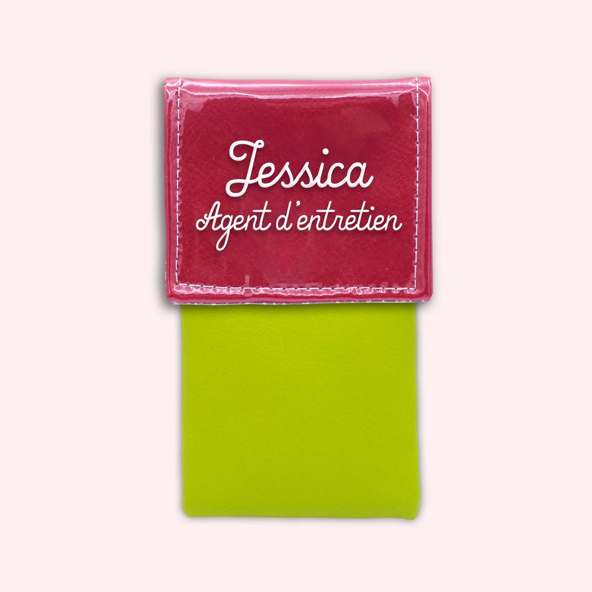 Pochette bicolore rabat Rouge