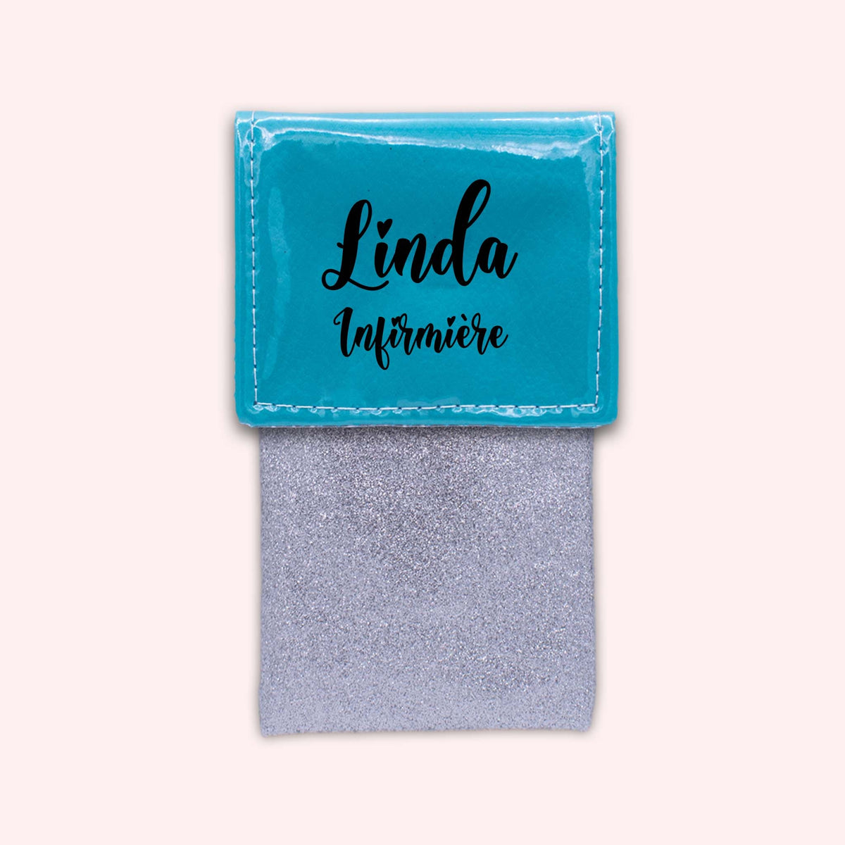 Pochette bicolore rabat Turquoise