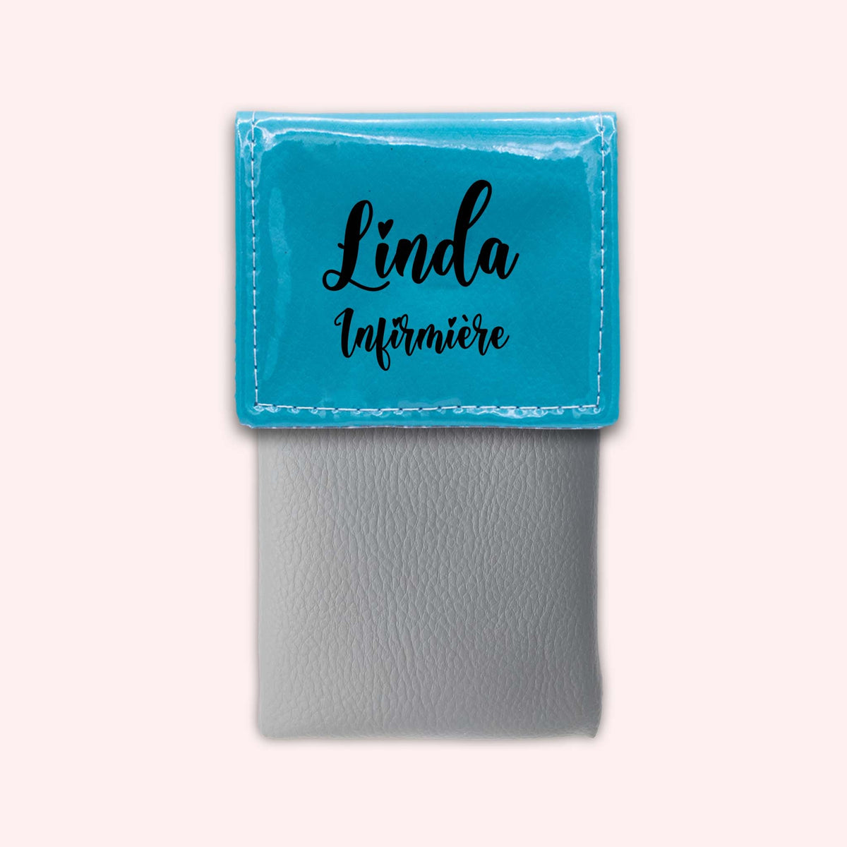 Pochette bicolore rabat Turquoise