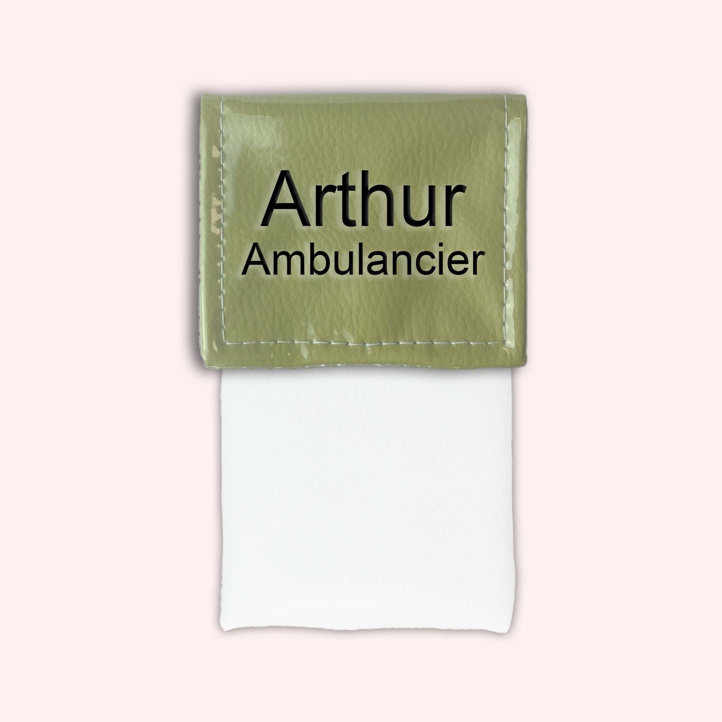 Pochette bicolore rabat Vert fenouil