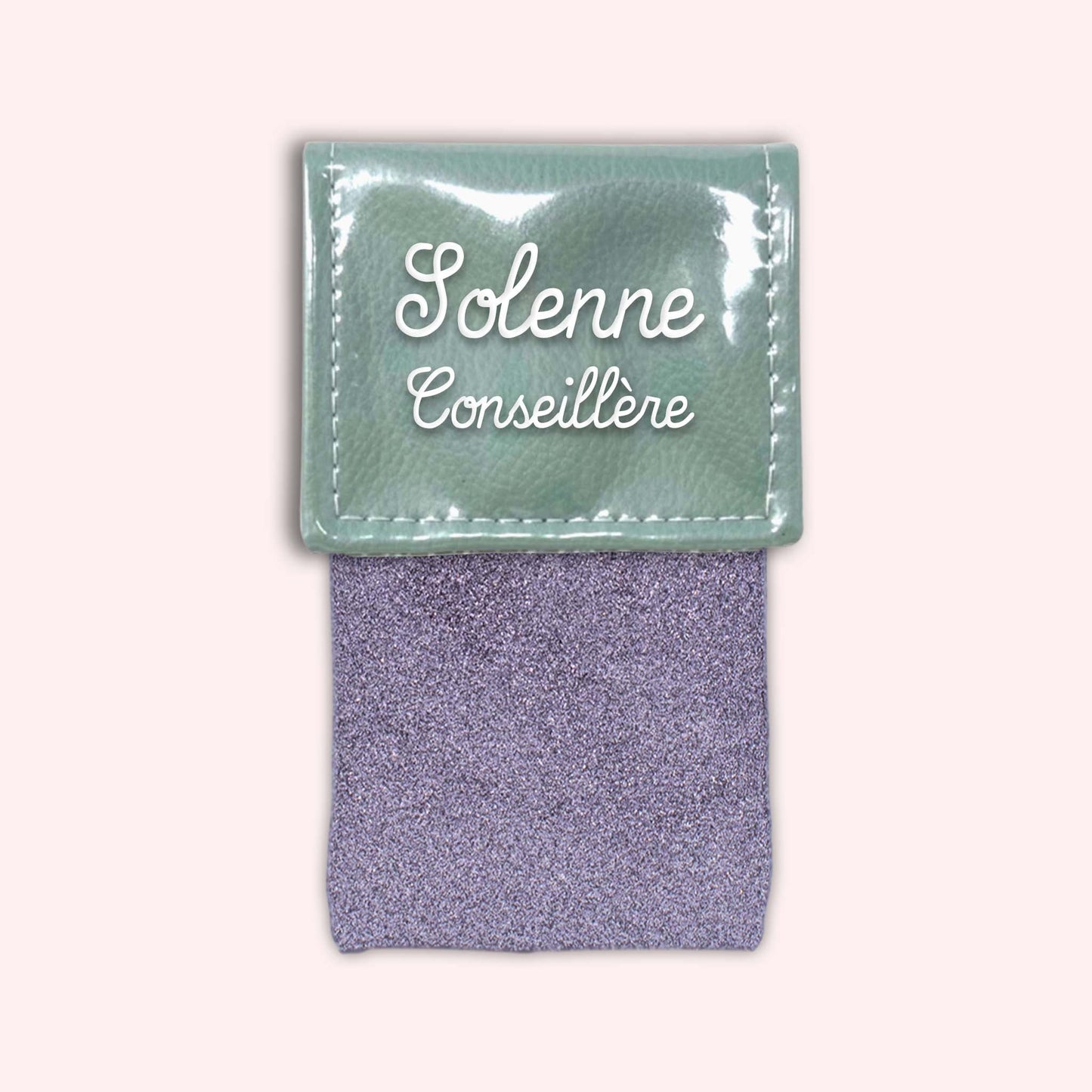 Pochette bicolore rabat Vert saule