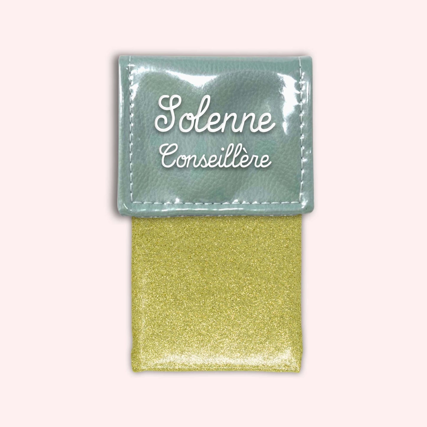 Pochette bicolore rabat Vert saule