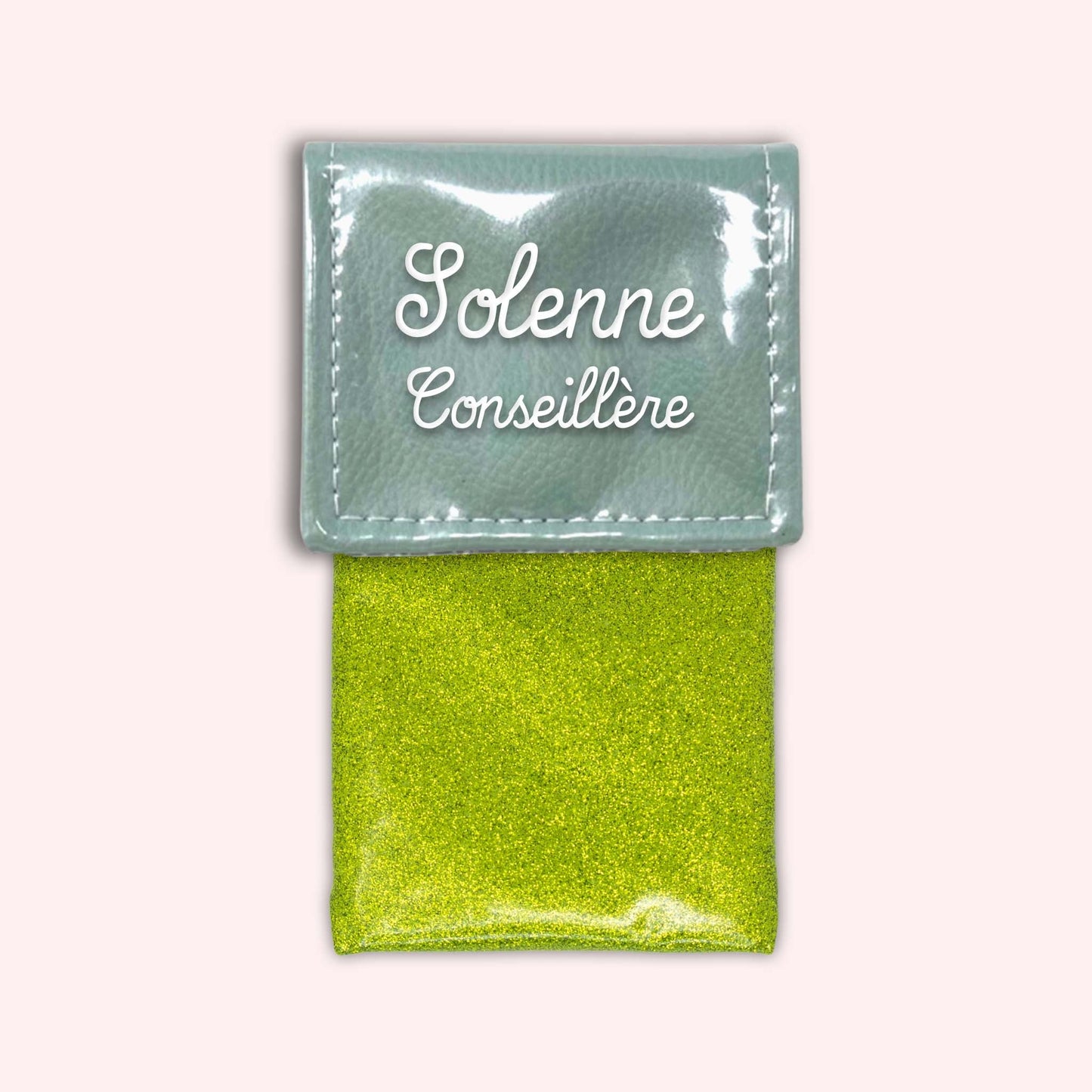 Pochette bicolore rabat Vert saule