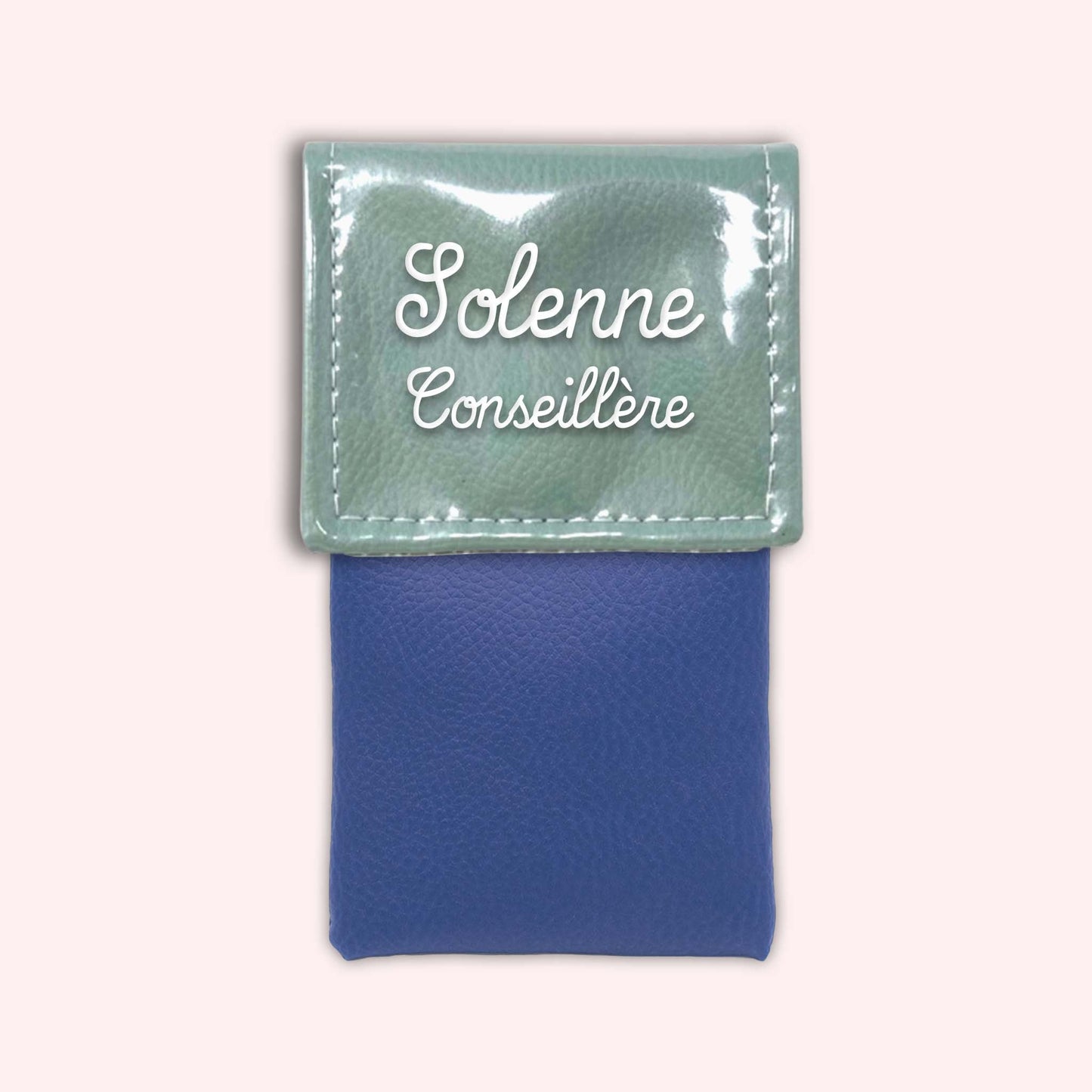 Pochette bicolore rabat Vert saule