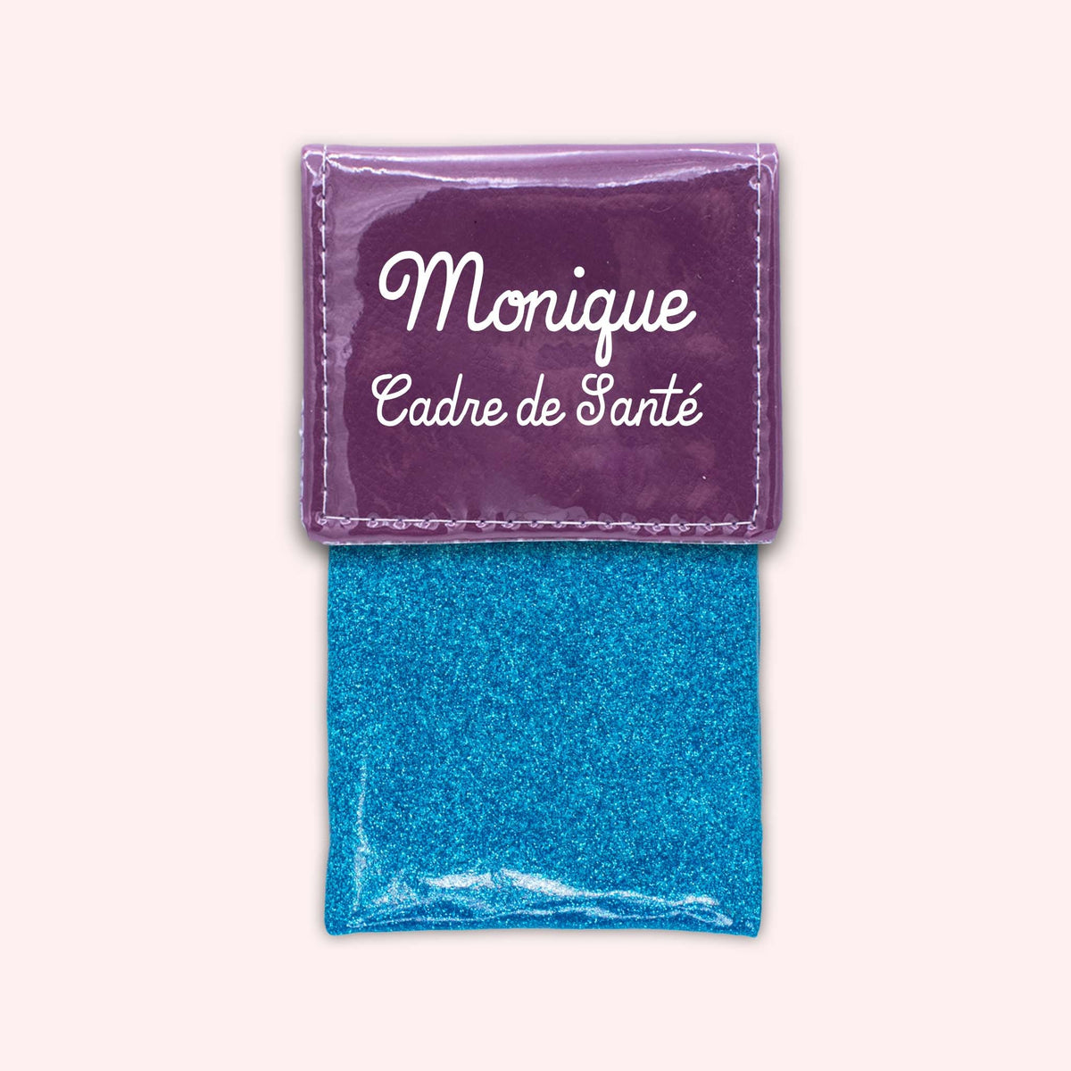Pochette bicolore rabat Violet