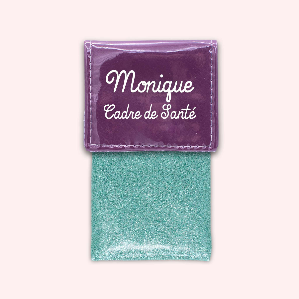 Pochette bicolore rabat Violet
