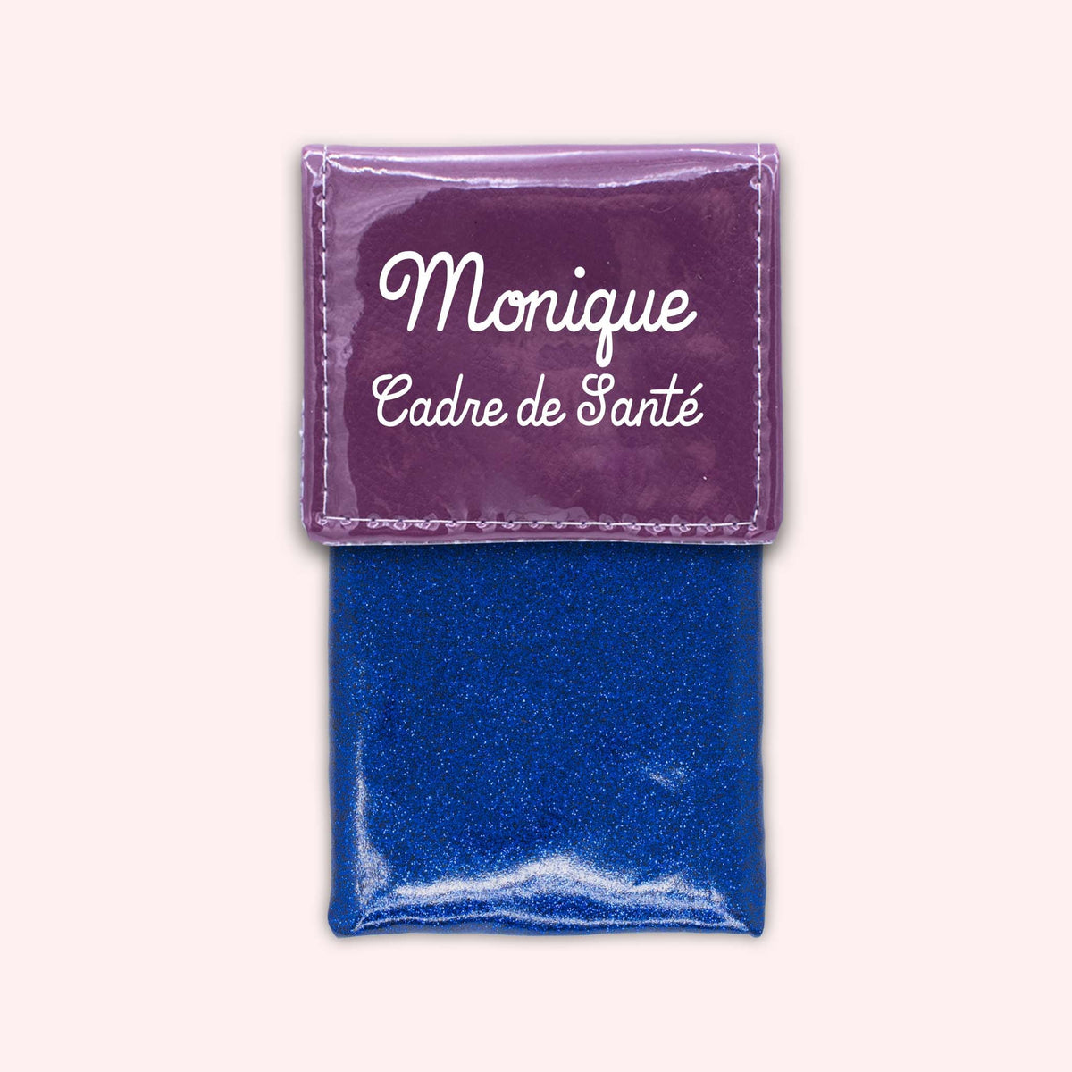 Pochette bicolore rabat Violet