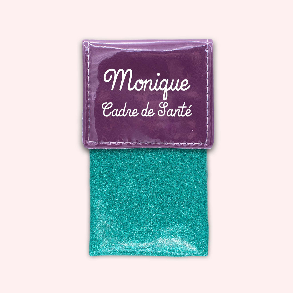 Pochette bicolore rabat Violet