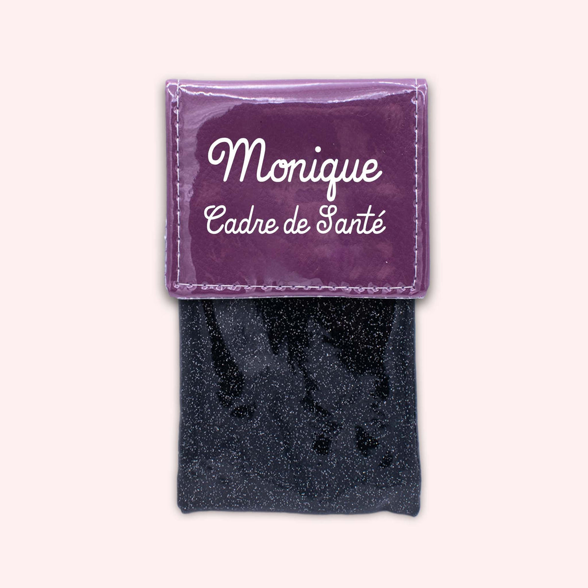Pochette bicolore rabat Violet