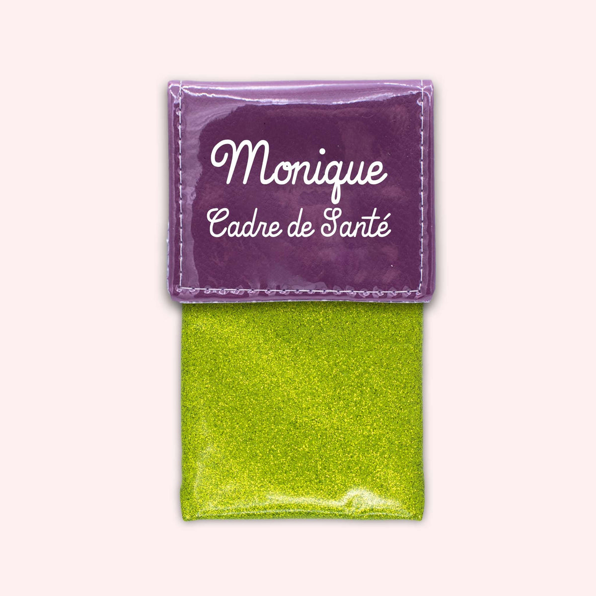 Pochette bicolore rabat Violet