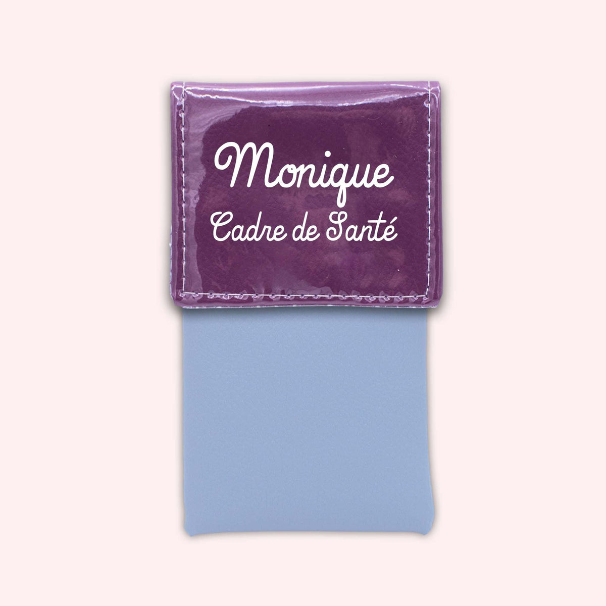Pochette bicolore rabat Violet