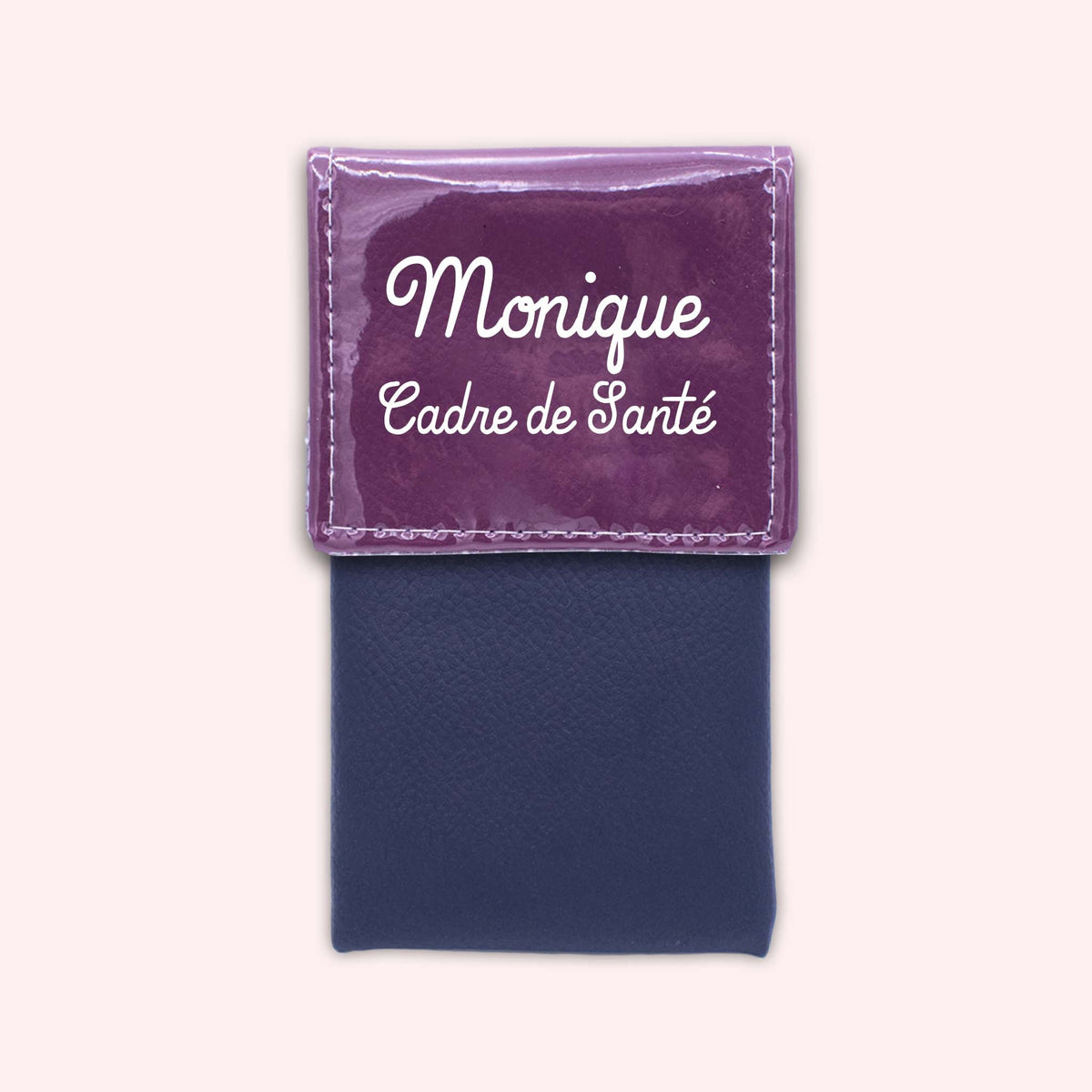 Pochette bicolore rabat Violet