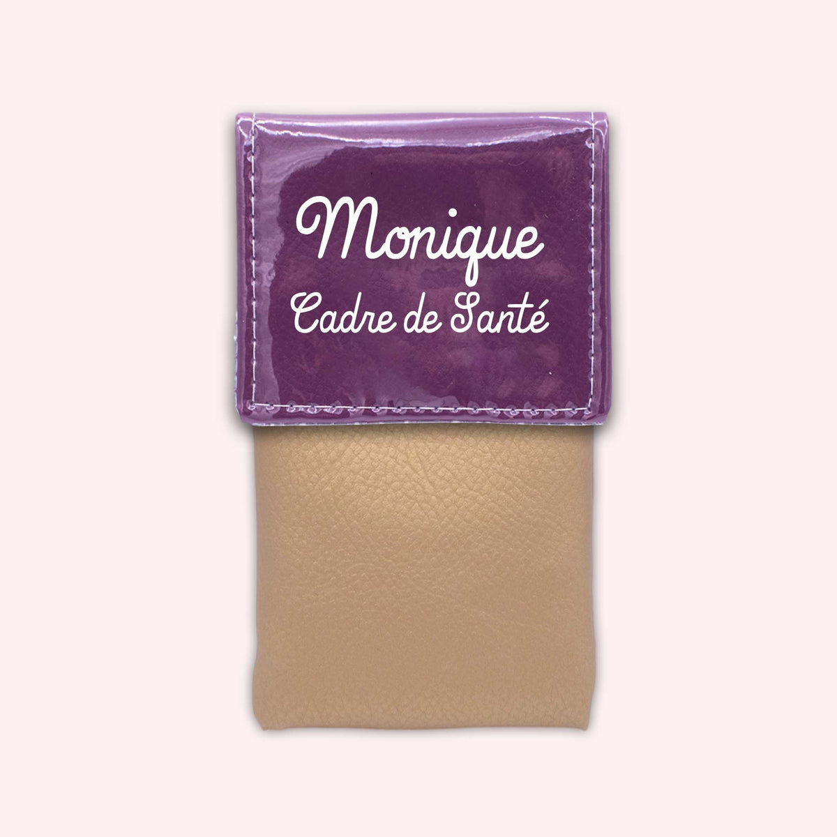 Pochette bicolore rabat Violet