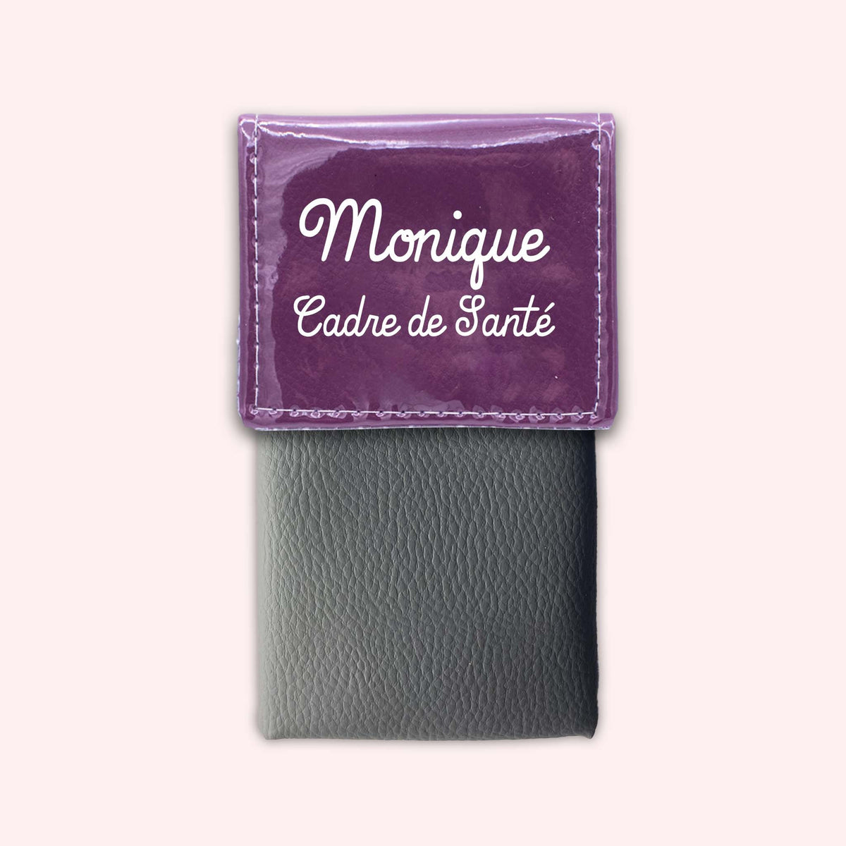 Pochette bicolore rabat Violet