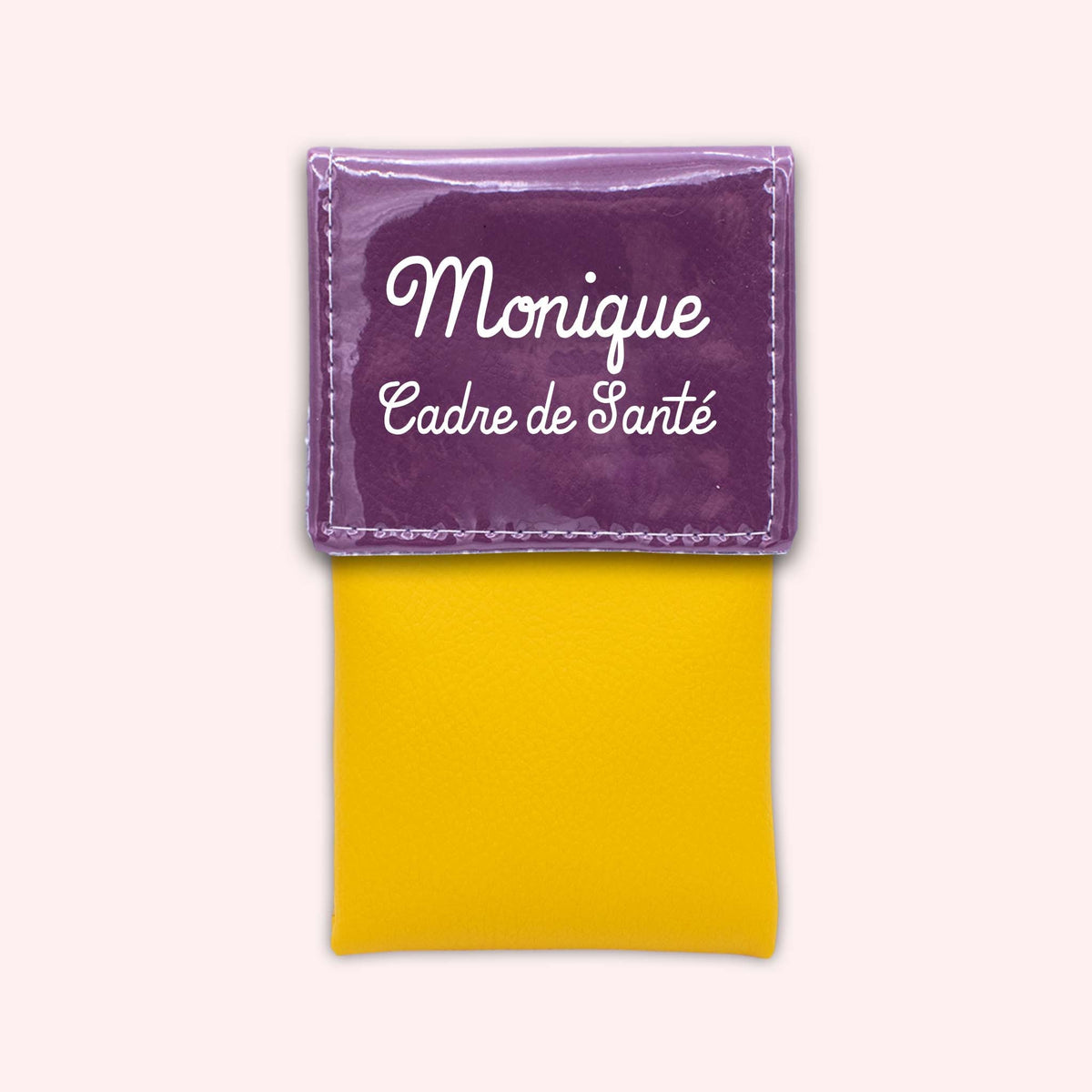 Pochette bicolore rabat Violet