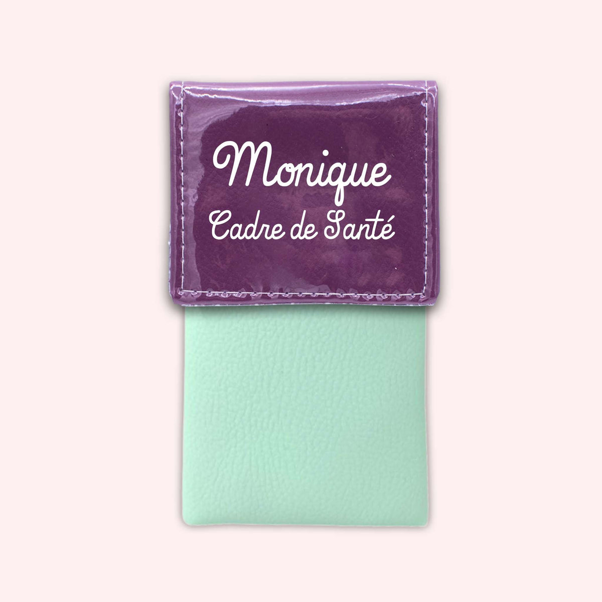 Pochette bicolore rabat Violet