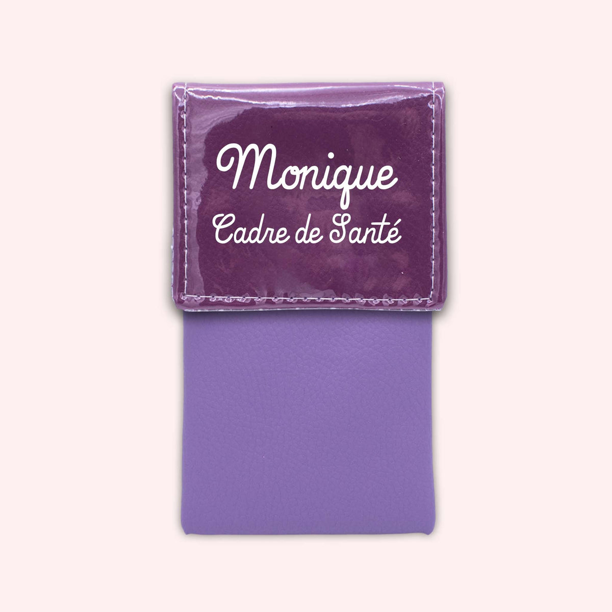 Pochette bicolore rabat Violet