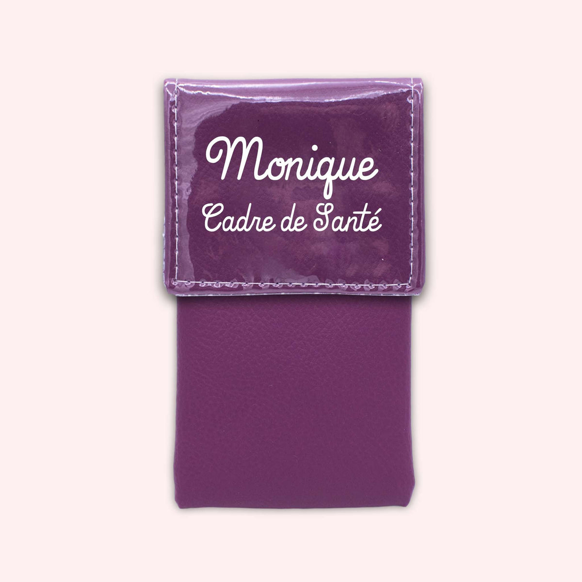 Pochette bicolore rabat Violet