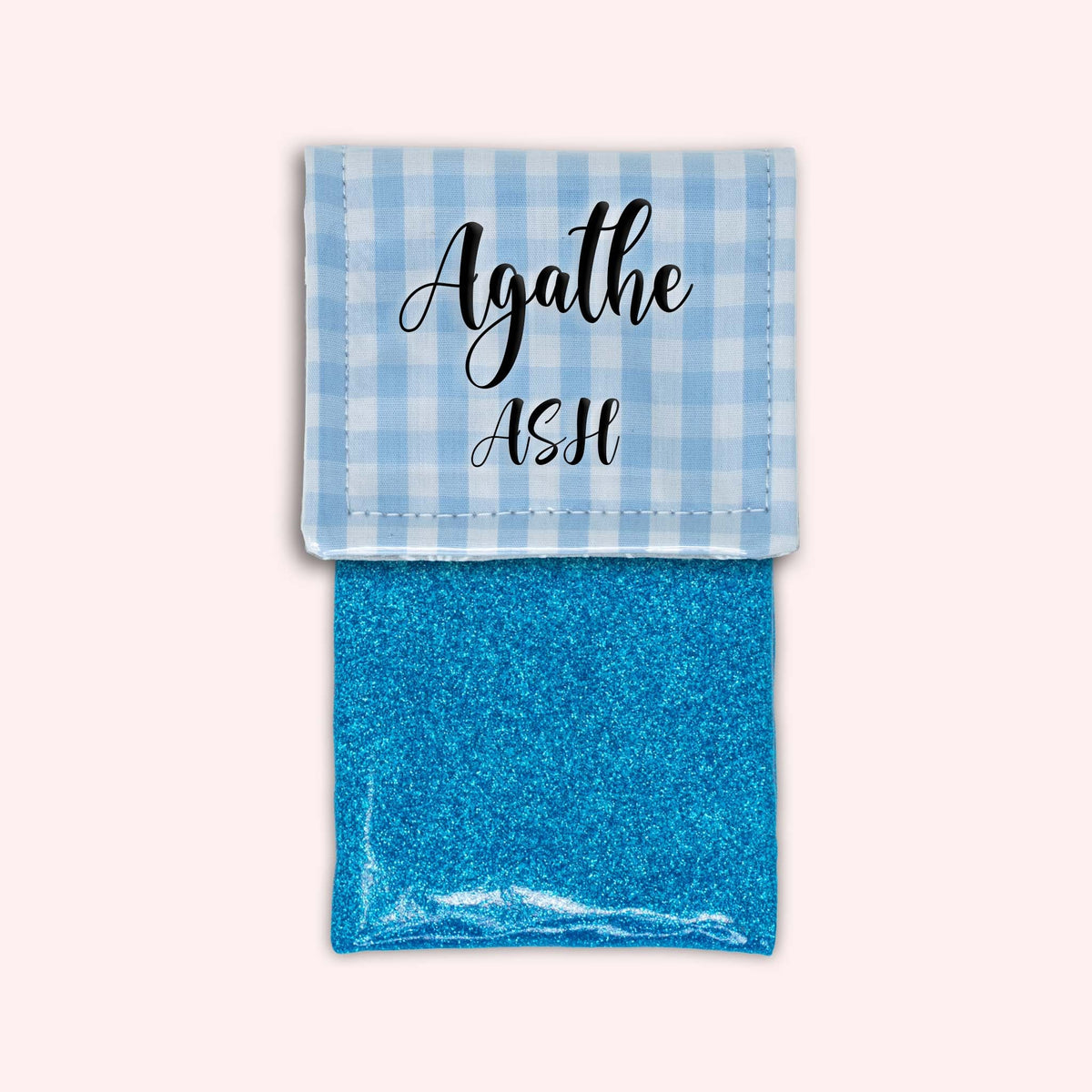Pochette aimantée Vichy Azur