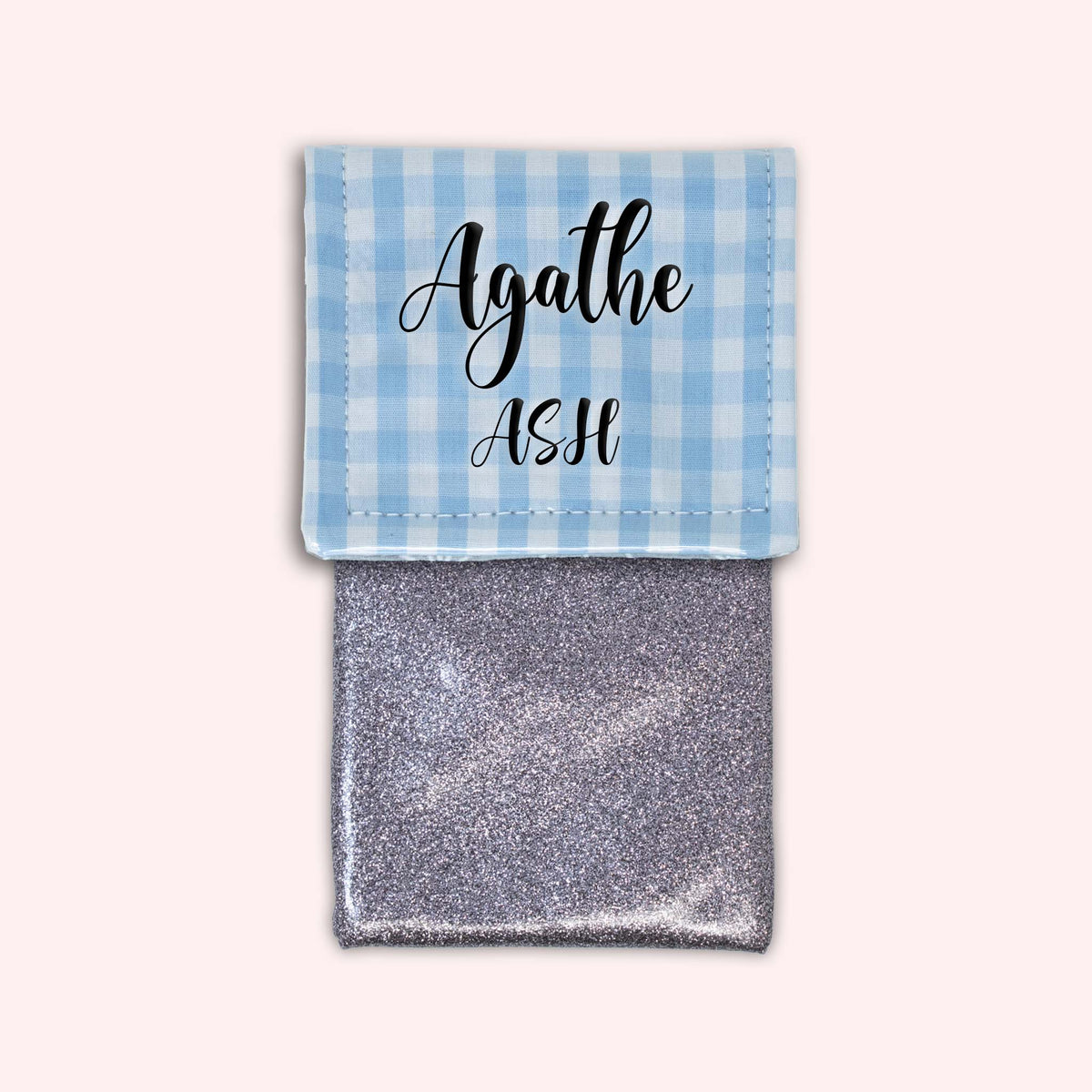 Pochette aimantée Vichy Azur