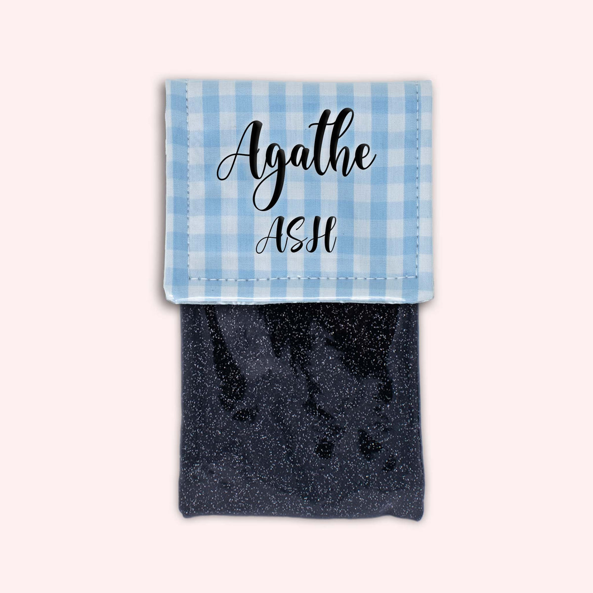 Pochette aimantée Vichy Azur