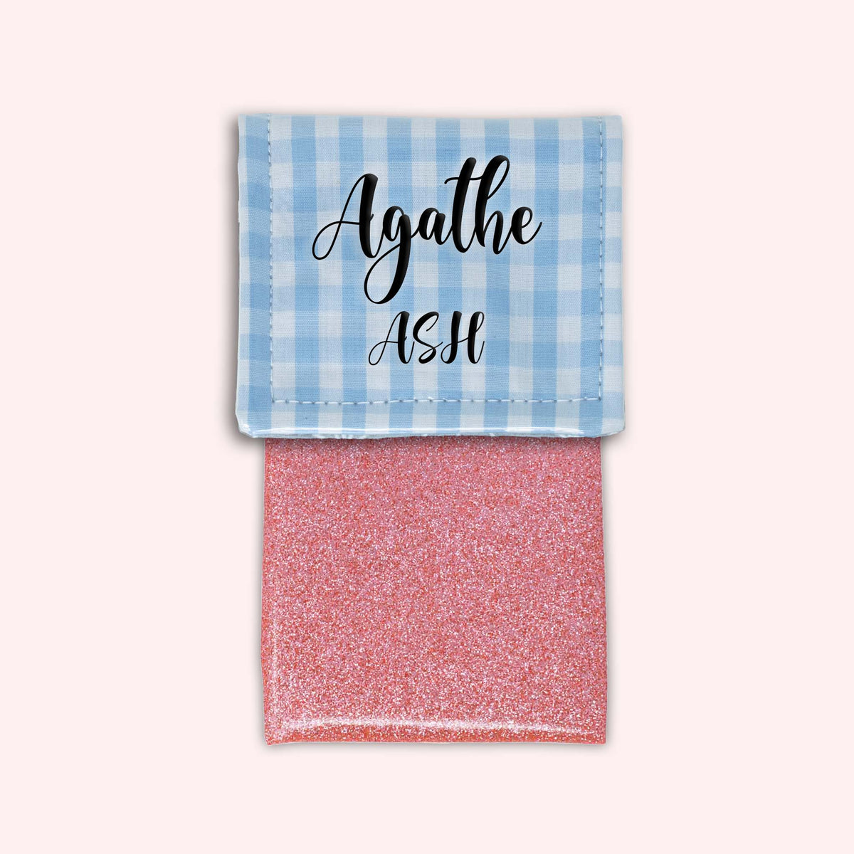 Pochette aimantée Vichy Azur