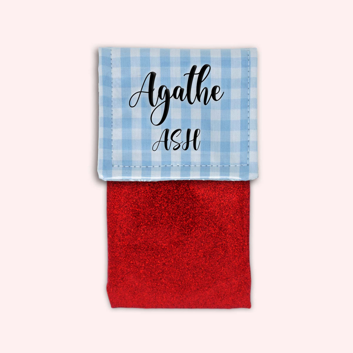 Pochette aimantée Vichy Azur