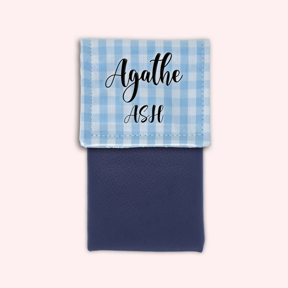Pochette aimantée Vichy Azur