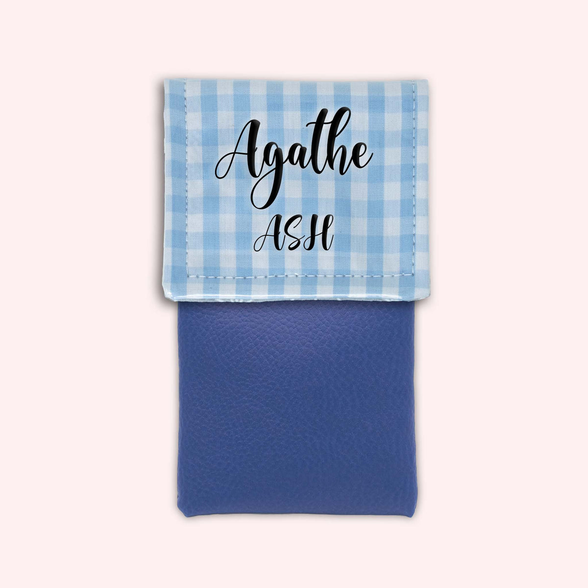 Pochette aimantée Vichy Azur