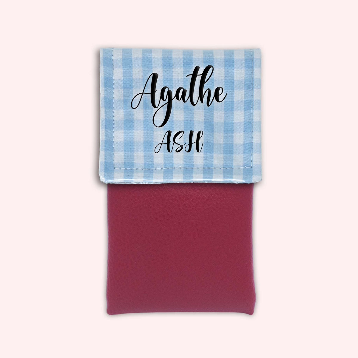 Pochette aimantée Vichy Azur