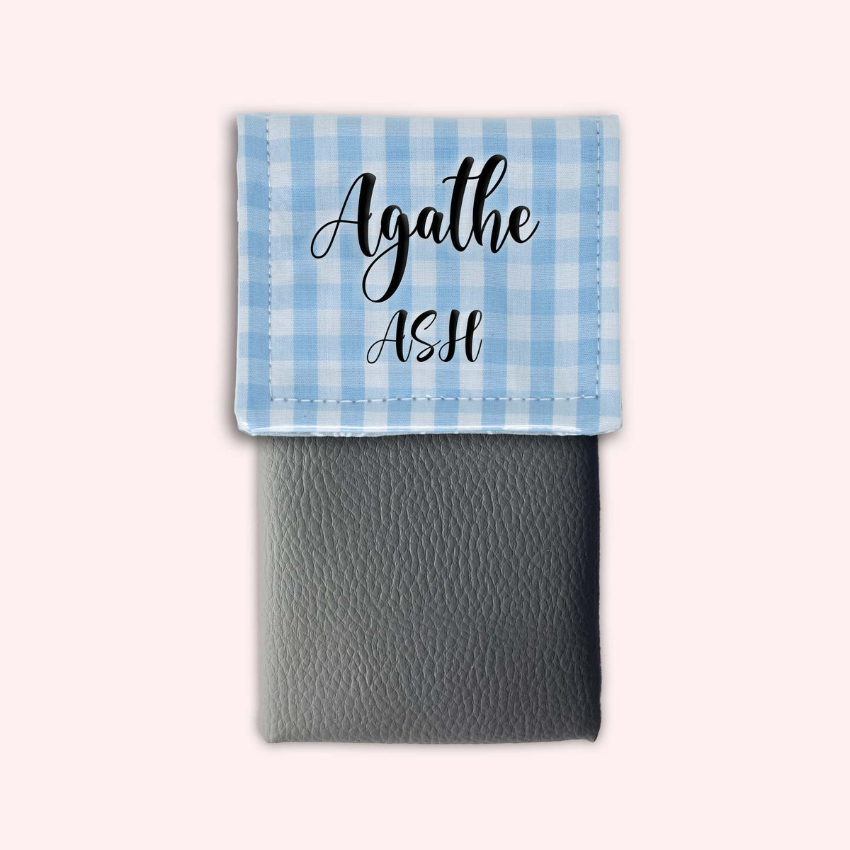 Pochette aimantée Vichy Azur