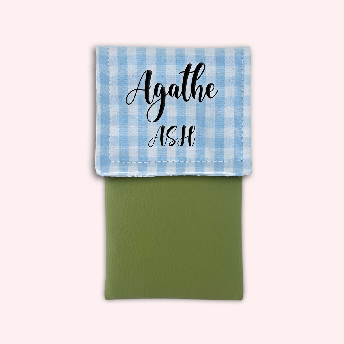 Pochette aimantée Vichy Azur
