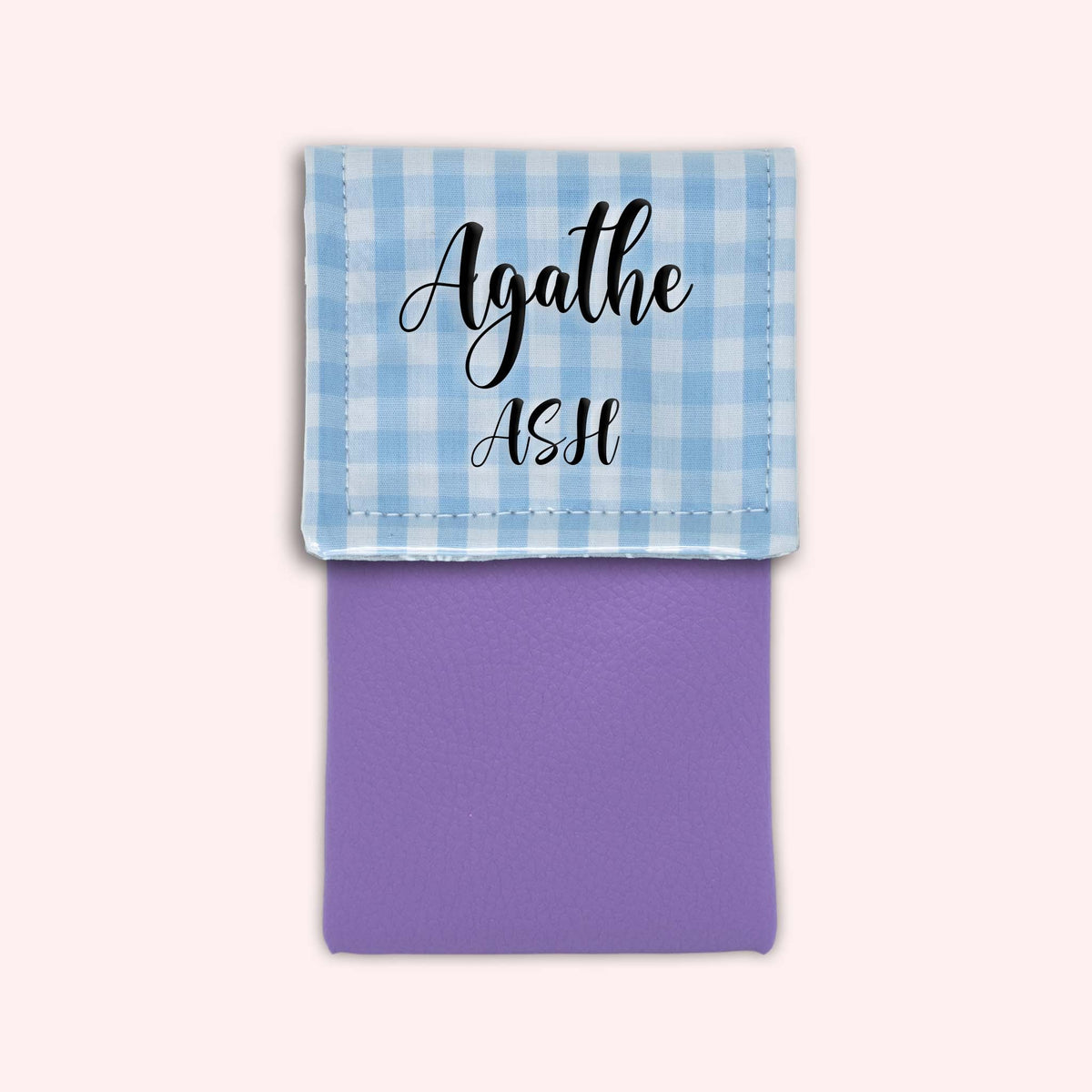 Pochette aimantée Vichy Azur