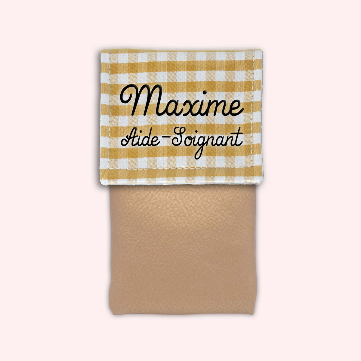 Pochette aimantée Vichy Dune