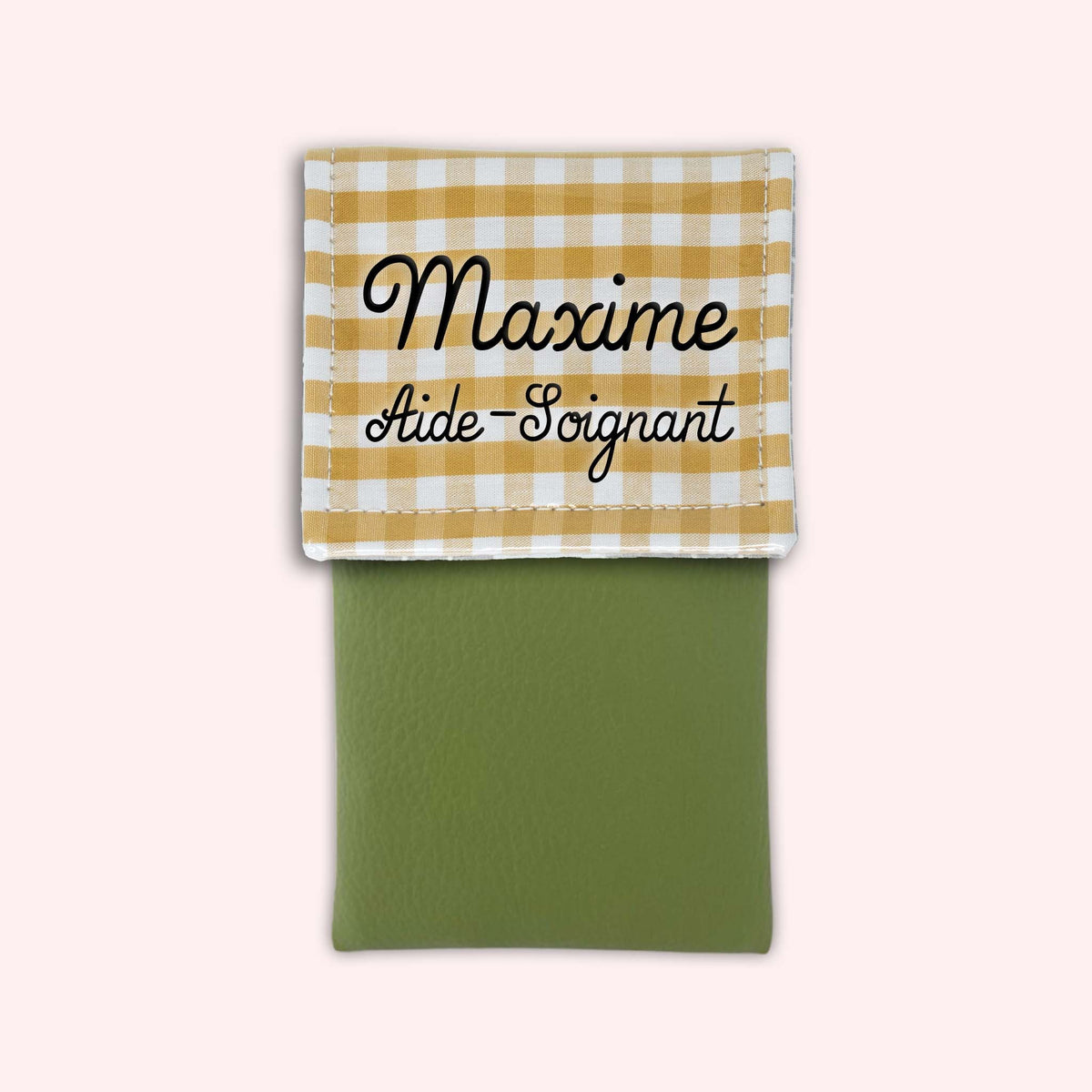 Pochette aimantée Vichy Dune