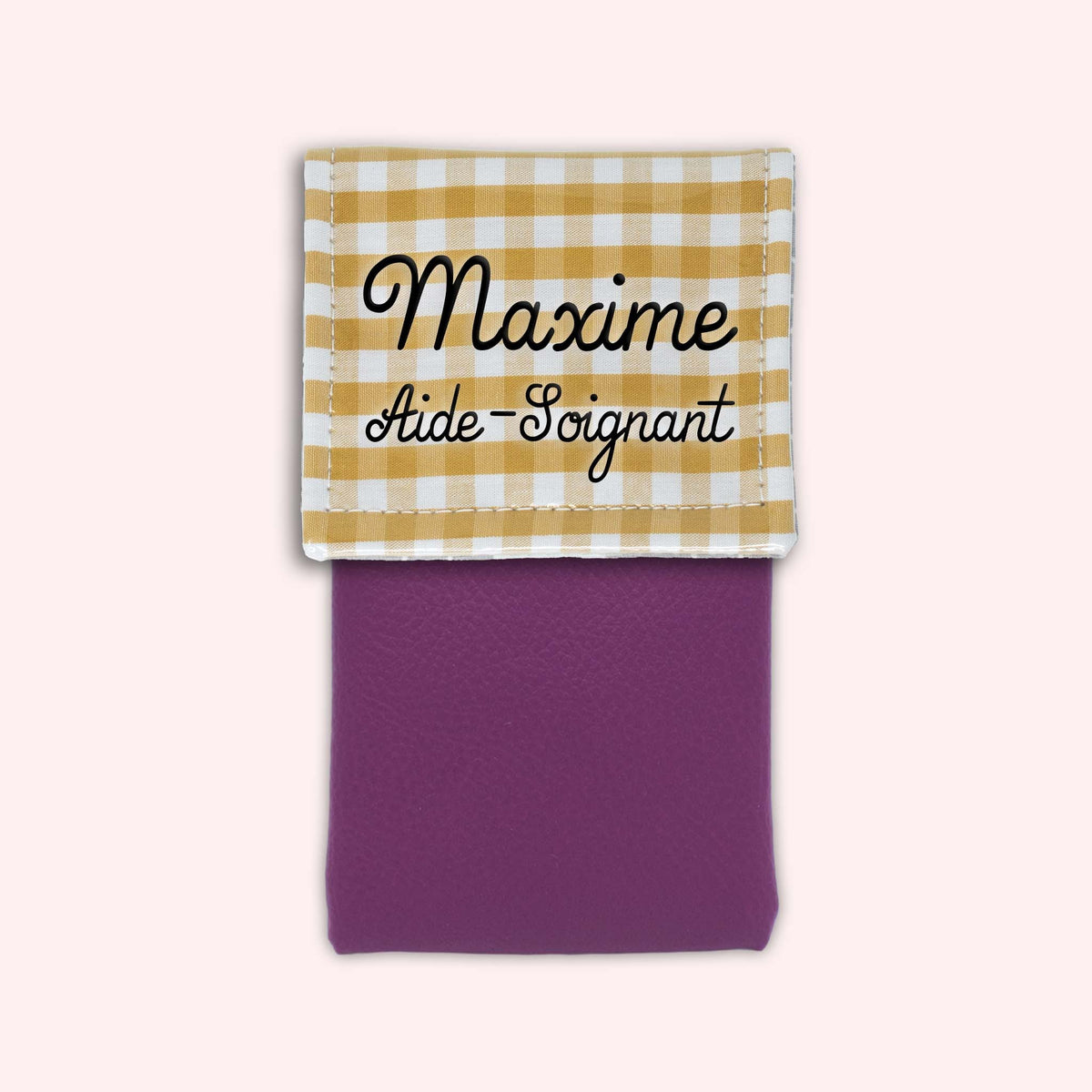 Pochette aimantée Vichy Dune