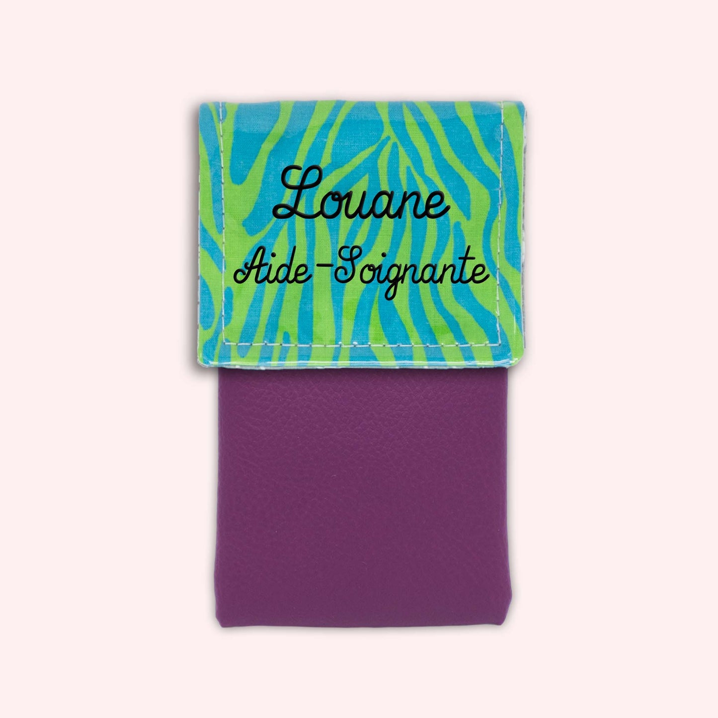 Pochette aimantée Zèbre Vert