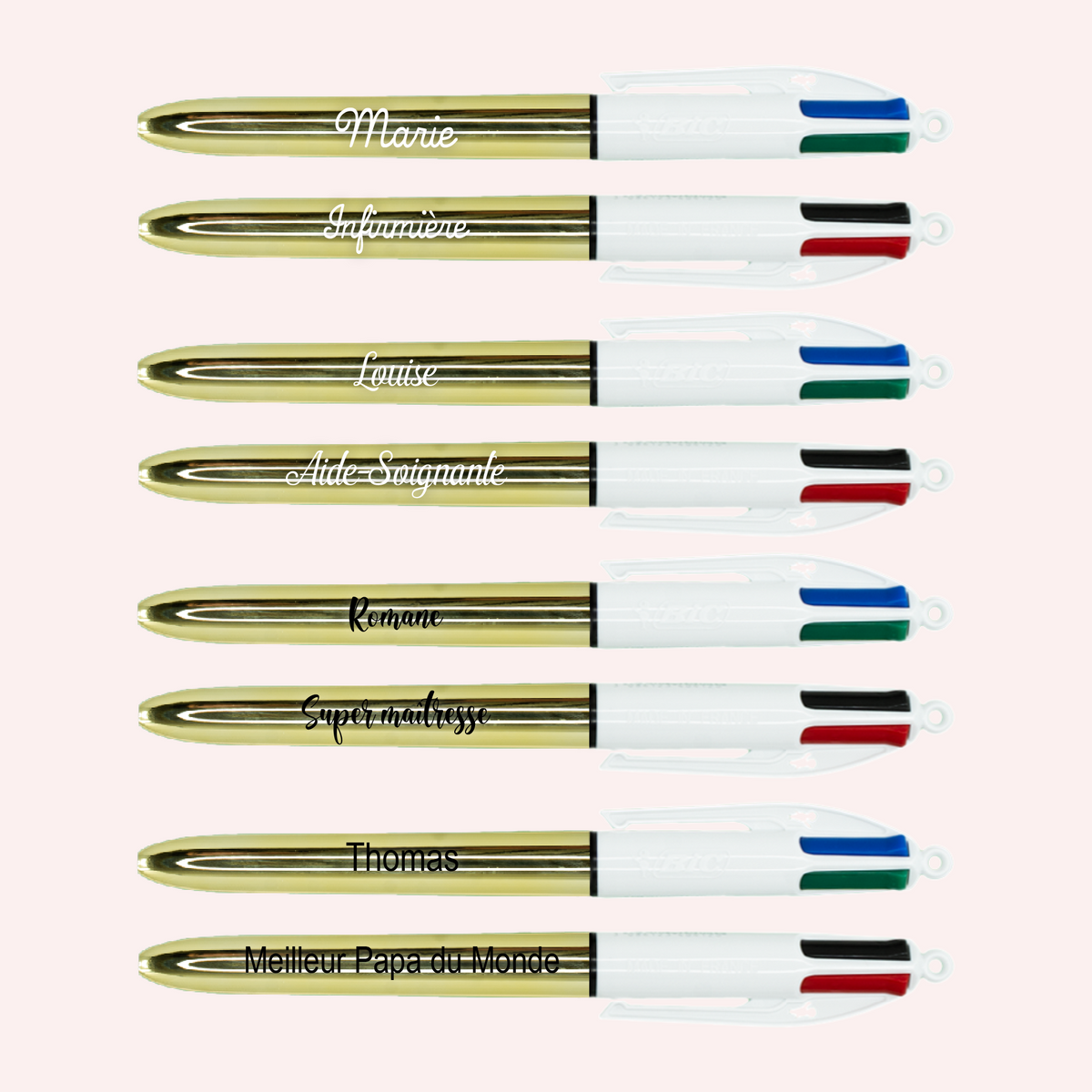 Stylo BIC 4 couleurs Shine Or