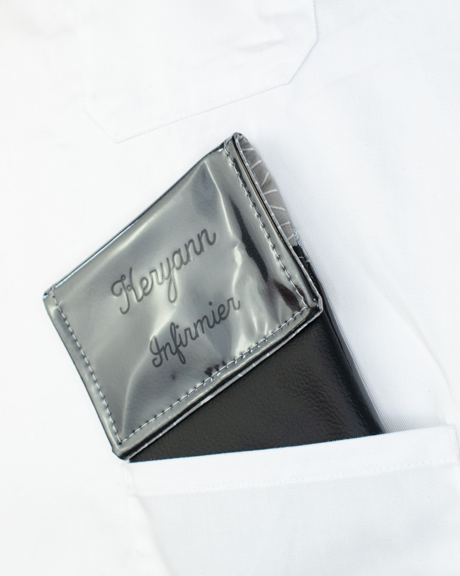 Pochette bicolore rabat Noir