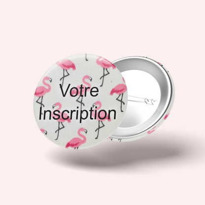 Badge Flamants Rose