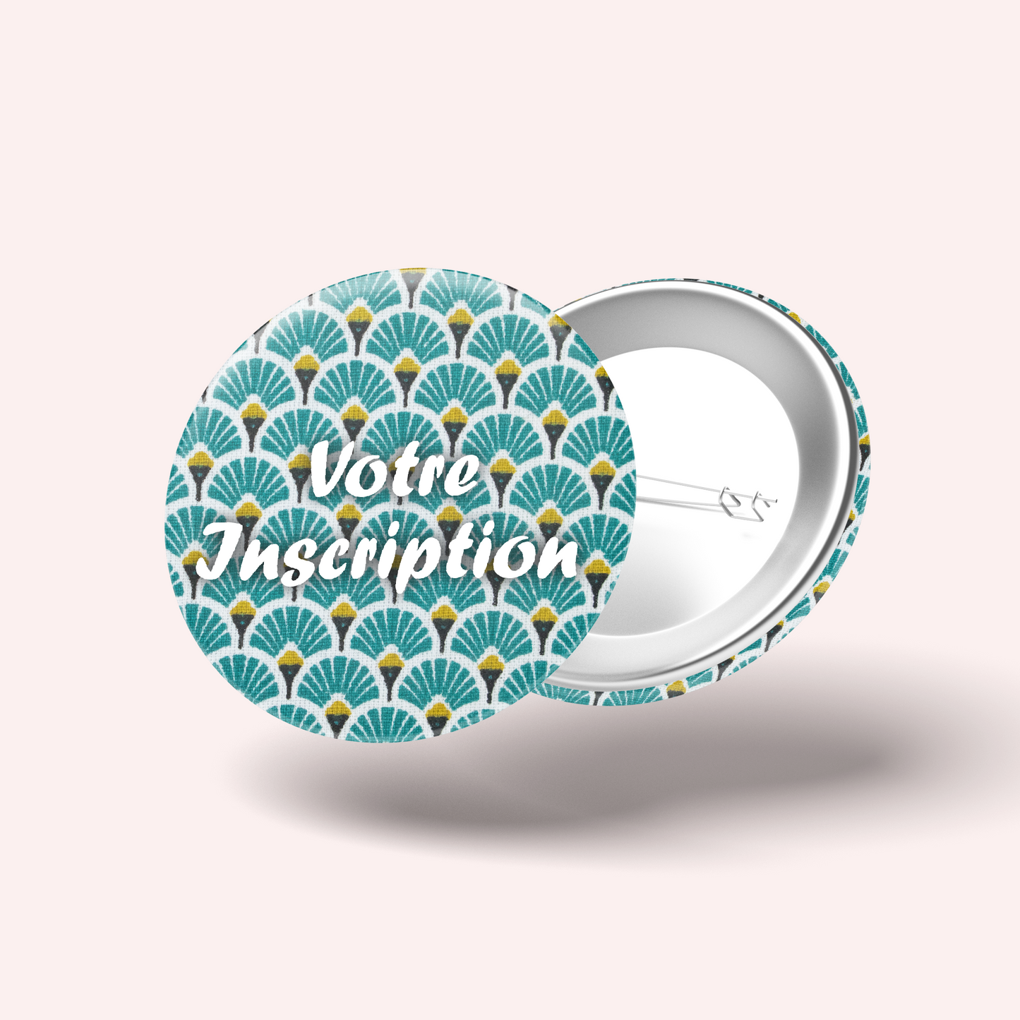 Duck Blue Art Deco Badge