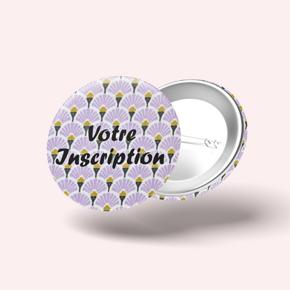 Badge Art Déco Parme