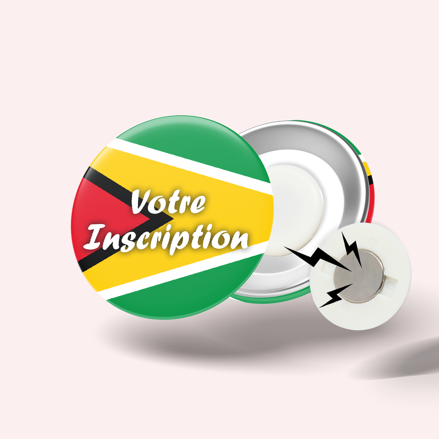 Badge Drapeau Guyane