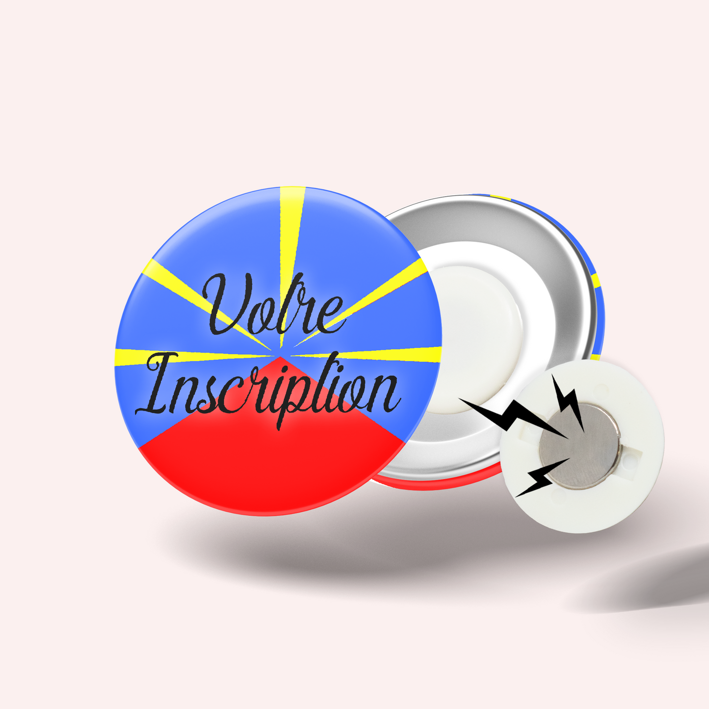 Badge Drapeau La Réunion