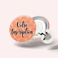Badge Ecailles d’or Abricot
