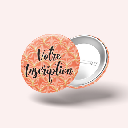 Badge Ecailles d’or Abricot
