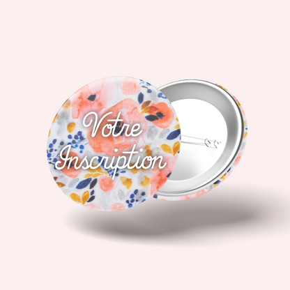 Aqua Flower Badge