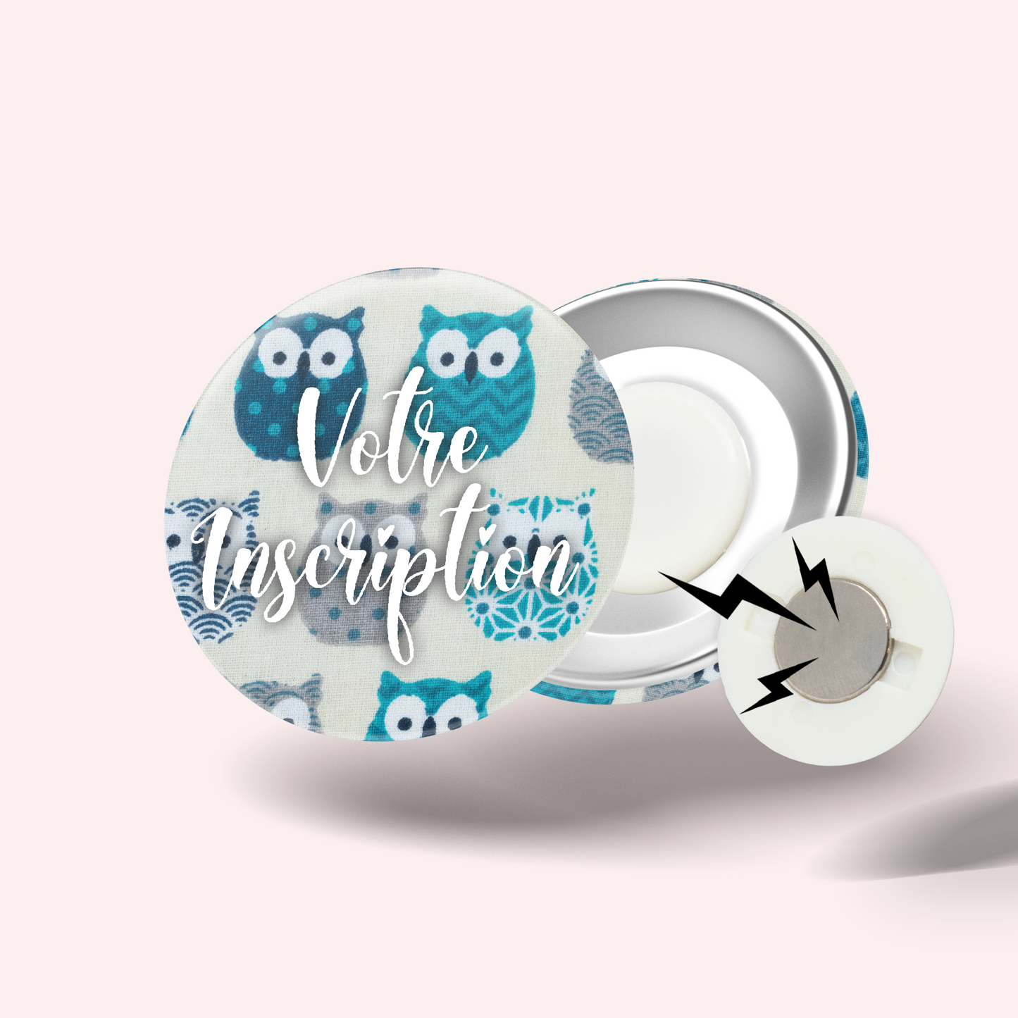 Turquoise Owl Badge