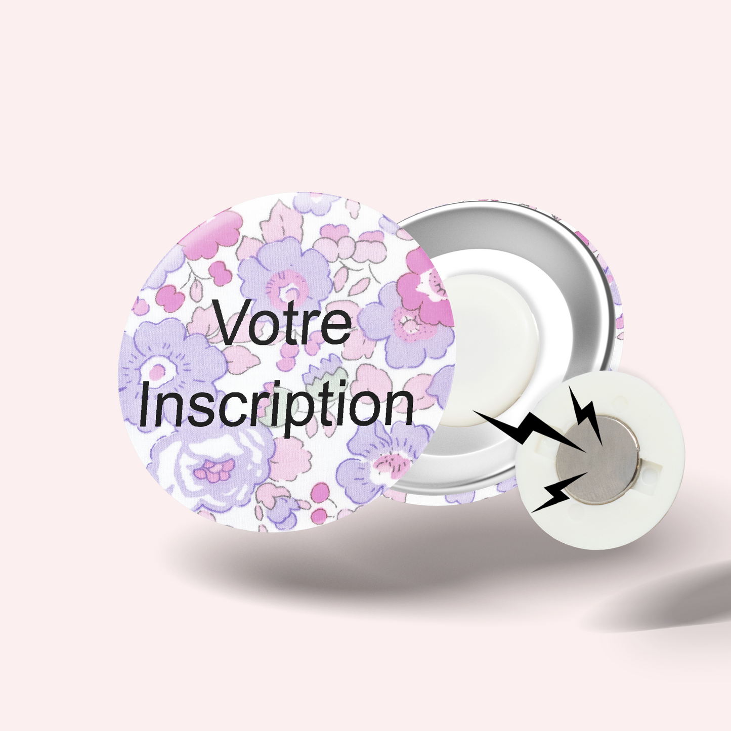 Badge Liberty Betsy Fluo Violet