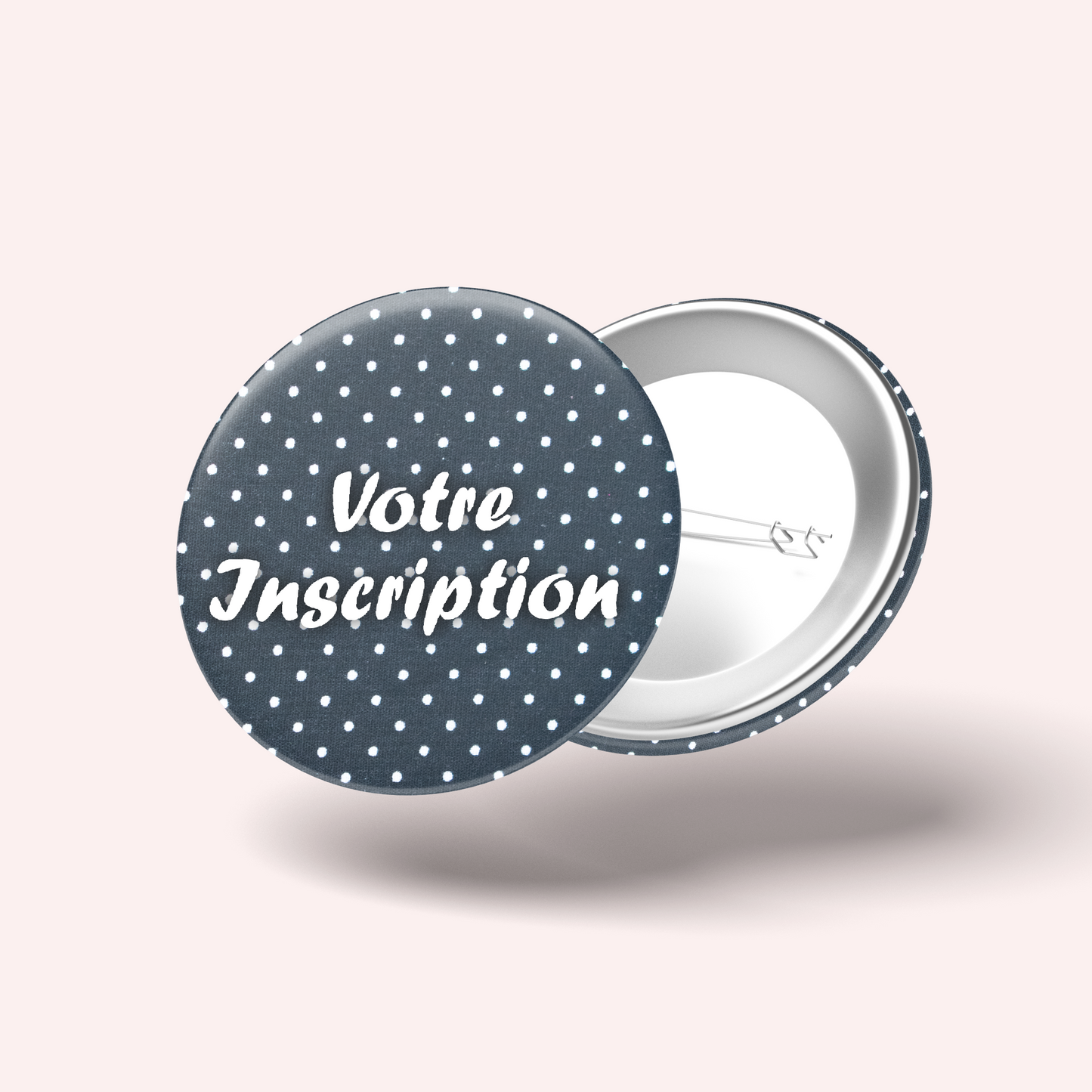 Black Polka Dot Badge